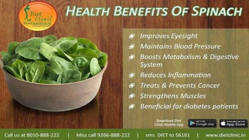 Spinach benefits in diet