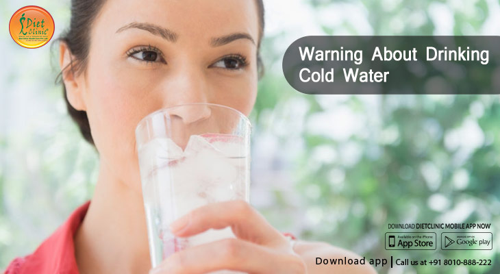 Warning about drinking cold water