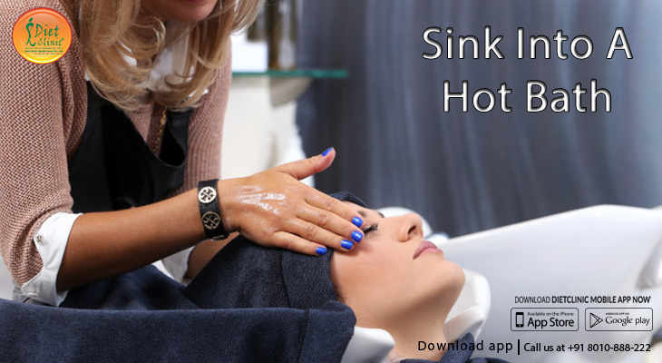 Sink into a hot bath 